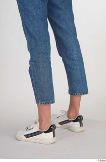 Kate Jones blue jeans calf casual dressed white sneakers 0004.jpg